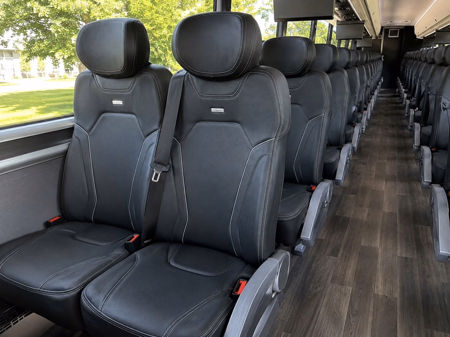 56 passenger charter bus interior