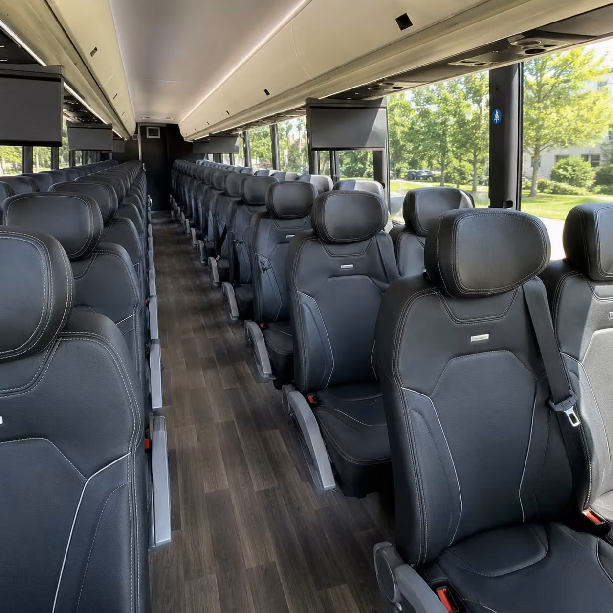 omaha charter bus rental interior